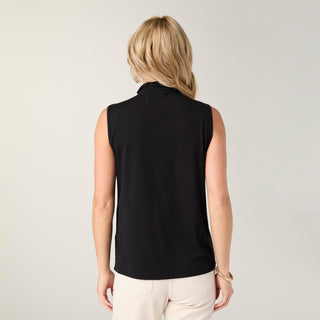 Soft Landing Sleeveless Turtleneck - Black