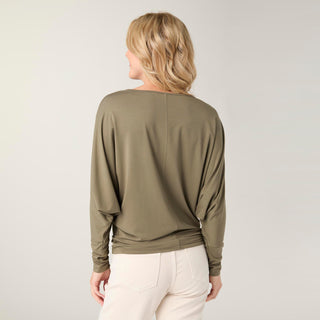 Soft Landing Dolman Sleeve Top - Dusty Olive