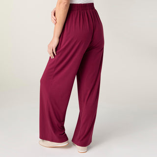 Soft Landing Pants with Pockets - Rich Wine