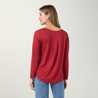 Erin Long Sleeve Tee - Chili Pepper