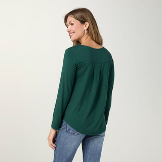 Erin Long Sleeve Tee - Mediterranea