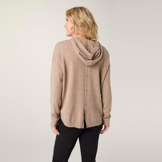 Lightweight Heavenly-Luxe Hooded Sweater - Beige Heather