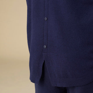 Lightweight Heavenly-Luxe Hooded Sweater - Patriot Blue
