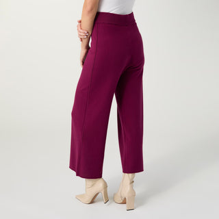 Lightweight Heavenly-Luxe Crop Bottom - Rich Wine