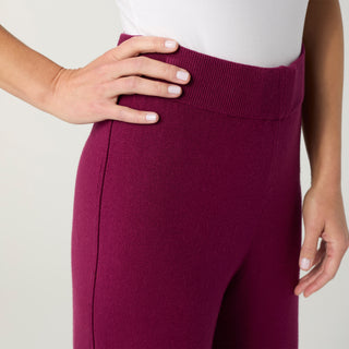 Lightweight Heavenly-Luxe Crop Bottom - Rich Wine