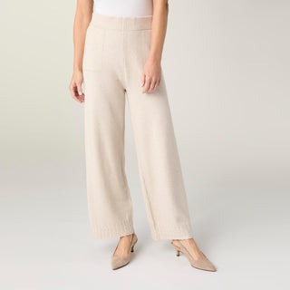 Heavenly-Luxe Cable Knit Detail Pant - Oatmeal