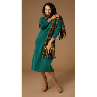 Heavenly-Luxe Cable Knit Detail Dress - Transformative Teal