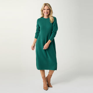 Heavenly-Luxe Cable Knit Detail Dress - Transformative Teal