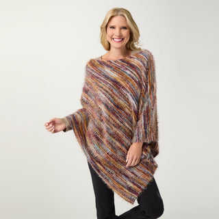 Chevela Eyelash Poncho - Autumn Rust