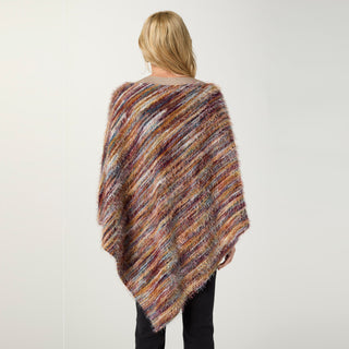 Chevela Eyelash Poncho - Autumn Rust