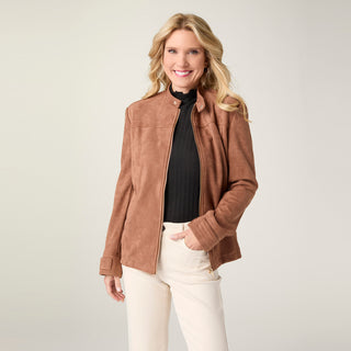 Pavia Lightweight Faux Suede Jacket