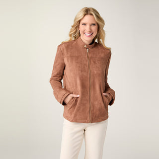 Pavia Lightweight Faux Suede Jacket