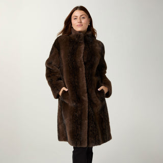 Chamonix Faux Fur Coat - French Roast
