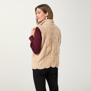 Avante Front Zip Vest with Pockets - Doeskin
