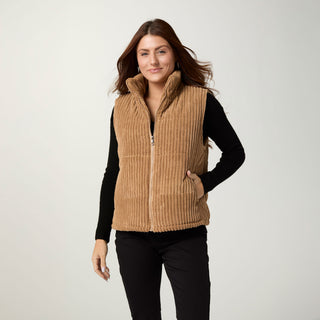 Hayden Chenille Corduroy Vest - Camel