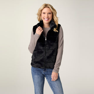 Charlaine Faux Fur Vest with Pockets