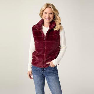 Charlaine Faux Fur Vest with Pockets