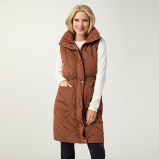 Carsyn Puffer Vest with Cinched Waist