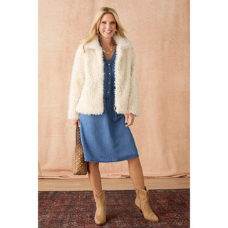 Clare Dress with Adjustable Sleeves - Medium Denim