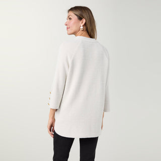 Anya 3/4 Sleeve Tunic with Button Detail