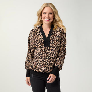 Wilde Long Sleeve Printed Top - Animal Print
