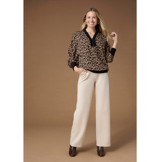 Wilde Long Sleeve Printed Top - Animal Print