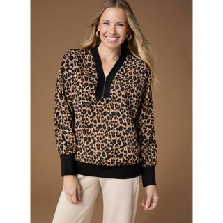 Wilde Long Sleeve Printed Top - Animal Print