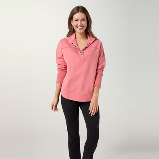 Solace Long Sleeve Top with Grommets - Canyon Rose