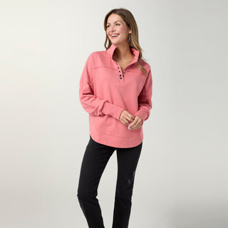 Solace Long Sleeve Top with Grommets - Canyon Rose