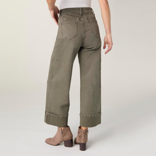 Avante Wide Ankle with Front Seam Pant - Olive
