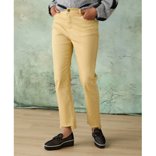 Marky Cutout Ankle Pant - Mustard