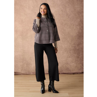 Celyse Tailored Wide Leg Crop Pant - Black