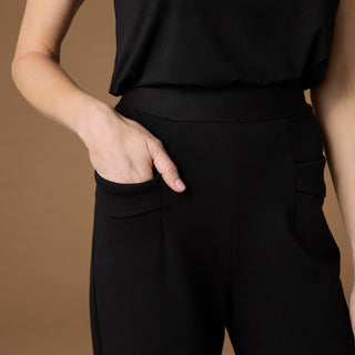 Celyse Tailored Wide Leg Crop Pant - Black