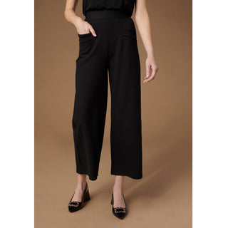 Celyse Tailored Wide Leg Crop Pant - Black