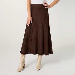 Cable Knit Skirt - French Roast