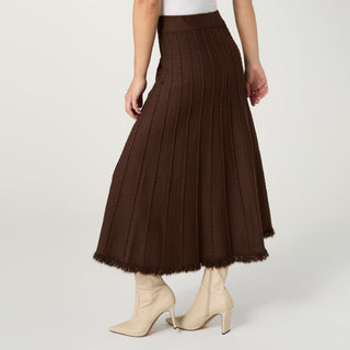 Cable Knit Skirt - French Roast