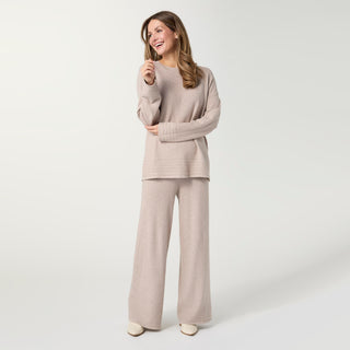 Arvilla Sweater with Border Detail - Doeskin