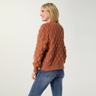 Cornelia Chunky Cable Knit Sweater - Spice