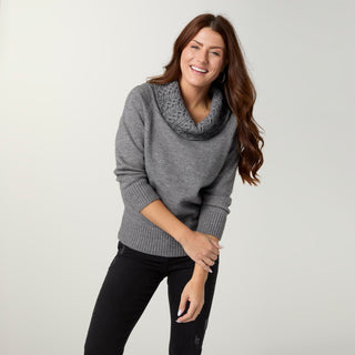 Sullana Boatneck Sweater - Mid Heather Grey