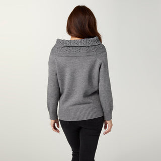 Sullana Boatneck Sweater - Mid Heather Grey