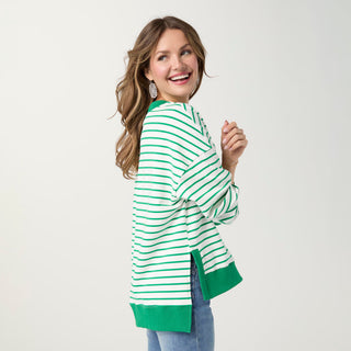 Fa La La Sweatshirt - Green/White
