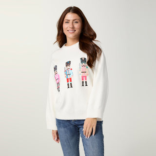 Nutcracker Sweater - White