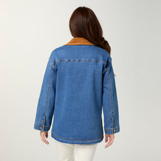 EverStretch Corduroy Collar Barn Jacket - Medium Denim