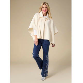 Bambu Soft Flare with Rhinestone Design - Dark Denim