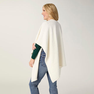 Elaina Tinsel Wrap w/ Pull Thru - Winter White