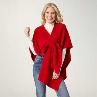 Elaina Tinsel Wrap w/ Pull Thru - Tango Red