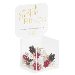 Marvelous Time Stretch Ring Assortment with Display (18 PIECES: 6 Styles, 3 of each)