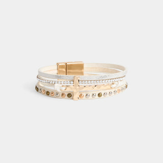 Hallelujah Magnetic Bracelet - Winter White