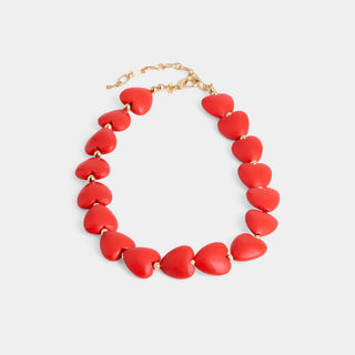 Be My Valentine Necklace - Red Hearts