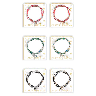 Merry Christmas Bracelet Assortment (12 PIECES: 6 Styles, 2 of each)